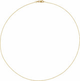 14K Yellow Gold 1 mm Diamond-Cut Bead 7" Chain