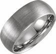 Tungsten 8 mm Comfort-Fit Half Round Band Size 7.5