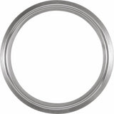 Tungsten 8 mm Comfort-Fit Half Round Band Size 7.5