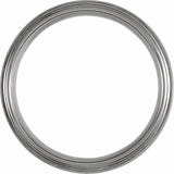 Tungsten 8 mm Double Stepped-Edge Inlay Comfort-Fit Band Size 7