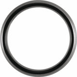 Black PVD Tungsten 8 mm Half Round Satin Band