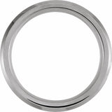 White PVD Tungsten 8 mm Beveled Ice Band