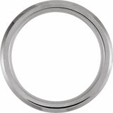 White PVD & Tungsten Inlay 8 mm  Beveled-Edge Comfort-Fit Band Size 8