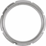Tungsten 8 mm Beveled-Edge Grooved Comfort-Fit Band
 Size 7