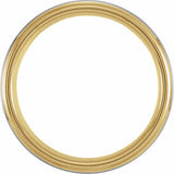 18K Yellow Gold PVD Tungsten 8 mm Stepped-Edge Comfort-Fit Flat Band Size 7
