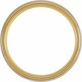 18K Yellow Gold PVD Tungsten 6 mm Half Round Stepped Edge Band