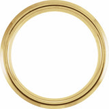 18K Yellow Gold PVD Tungsten 8 mm Beveled-Edge Walnut Wood Inlay Comfort-Fit Band Size 7