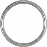 Tungsten 8 mm Acacia Wood Inlay Comfort-Fit Half Round Band Size 7.5