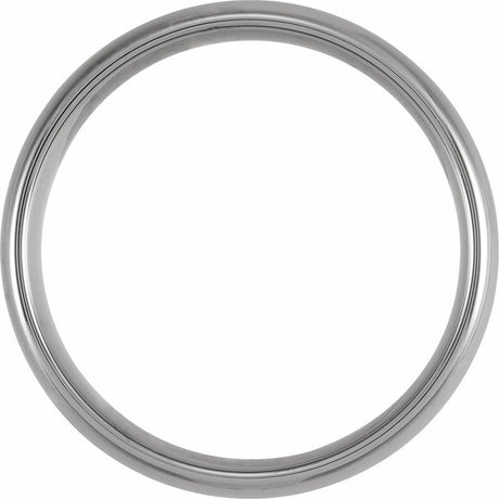 Tungsten 8 mm Acacia Wood Inlay Comfort-Fit Half Round Band Size 7.5