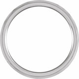 Tungsten 6 mm Geometric Faceted Comfort-Fit Half Round Band Size 7.5