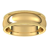 14K Yellow 6 mm Beaded Comfort-Fit Band