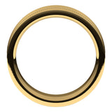 14K Yellow 7 mm Milgrain Concave with Edge Band