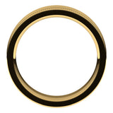 14K Yellow 6 mm Milgrain Concave with Edge Band Size 10