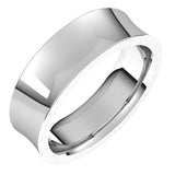 Sterling Silver 6 mm Concave Comfort Fit Band Size 10