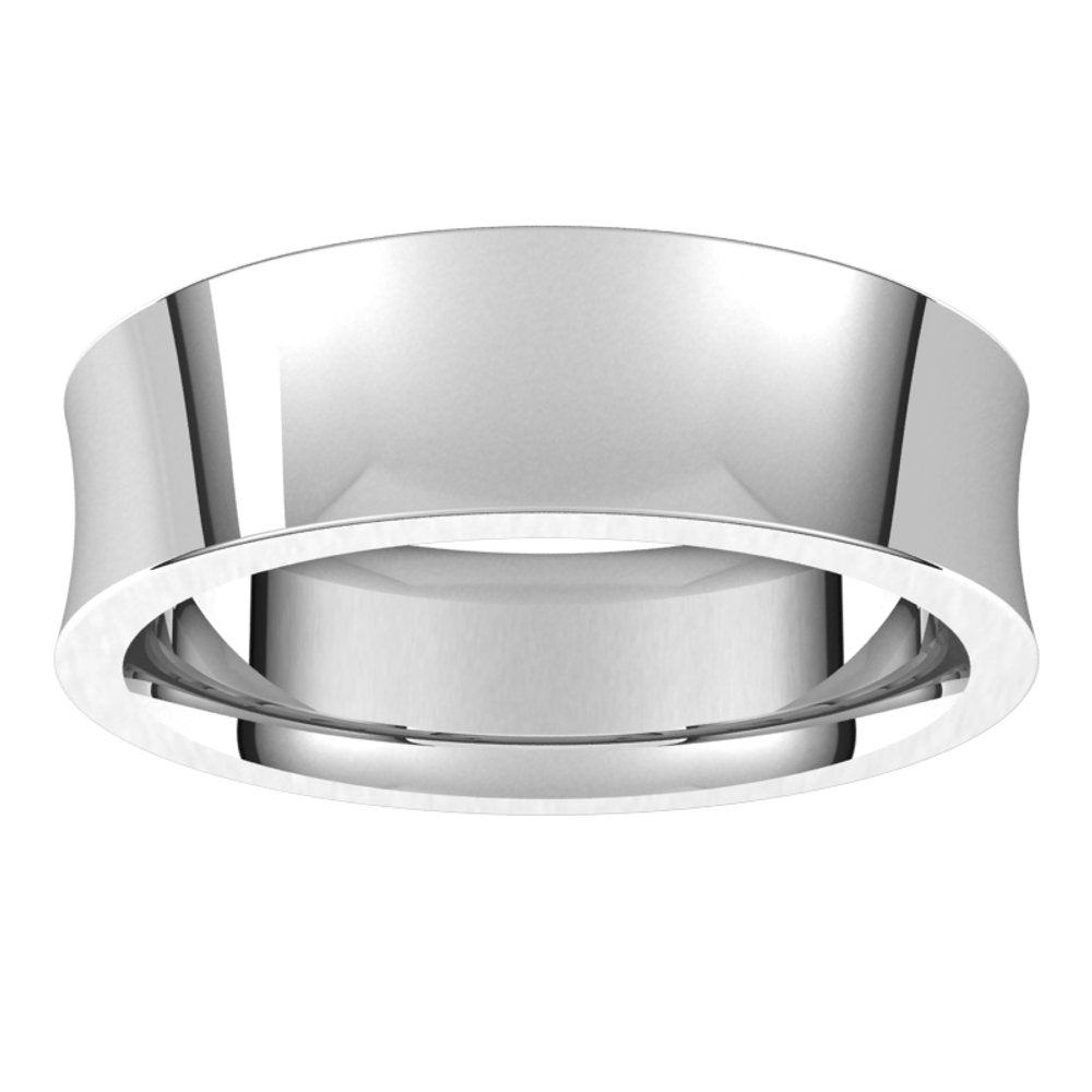 Sterling Silver 6 mm Concave Comfort Fit Band Size 10