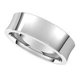 Sterling Silver 6 mm Concave Comfort Fit Band Size 10