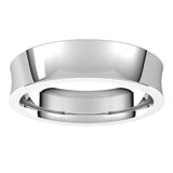 14K White 5 mm Concave Comfort Fit Band