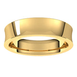 14K Yellow 5 mm Concave Comfort Fit Band