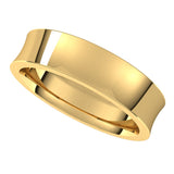 14K Yellow 5 mm Concave Comfort Fit Band