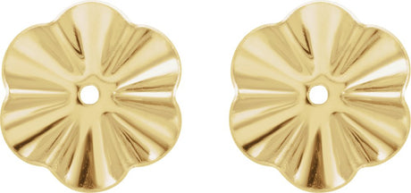 14K Yellow 9 mm OD Buttercup Earring Jackets