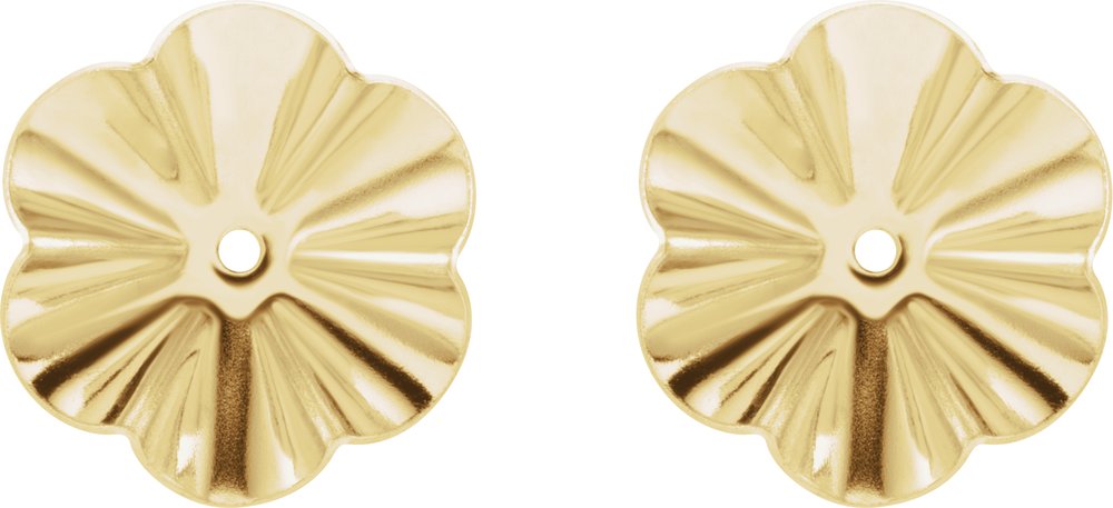 14K Yellow 7.8 mm OD Buttercup Earring Jackets