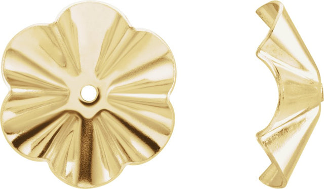 14K Yellow 9 mm OD Buttercup Earring Jackets