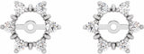 14K White Gold 1/4 CTW Natural Diamond Earring Jackets with 4.7 mm ID