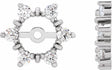 14K White Gold 1/4 CTW Natural Diamond Earring Jackets with 4.7 mm ID