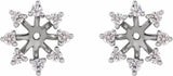 14K White 1/2 CTW Natural Diamond Earring Jackets with 6 mm ID