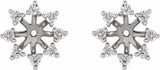 14K White Gold 6 mm ID 1/2 CTW Natural Diamond Earring Jackets