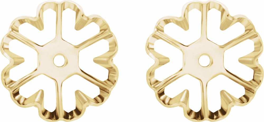 14K Yellow 6.6 mm ID Earring Jackets