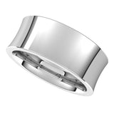 Sterling Silver 8 mm Concave Comfort Fit Band Size 7