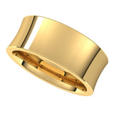 14K Yellow 8 mm Concave Comfort Fit Band