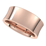 14K Rose 8 mm Concave Comfort Fit Band Size 7