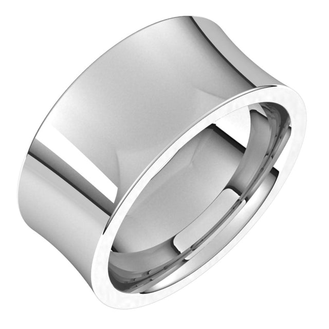 Sterling Silver 9 mm Comfort-Fit Concave Band Size 8