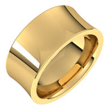 10K Yellow Gold 9 mm Comfort-Fit Concave Band Size 7.5