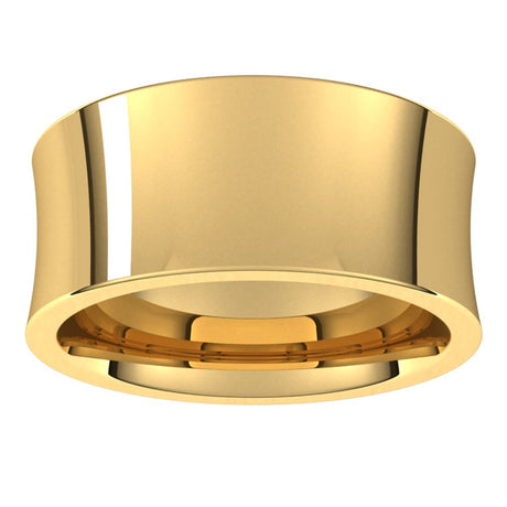10K Yellow Gold 9 mm Comfort-Fit Concave Band Size 7.5