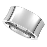 14K White 9 mm Concave Comfort Fit Band