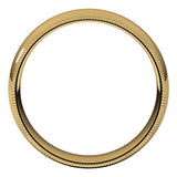 18K Yellow 6 mm Double Milgrain Half Round Comfort Fit Band