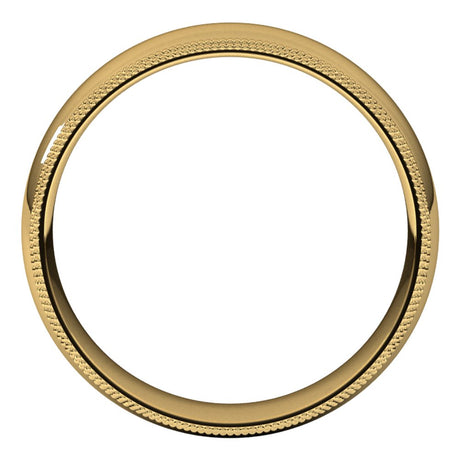 14K Yellow 6 mm Double Milgrain Comfort Fit Band