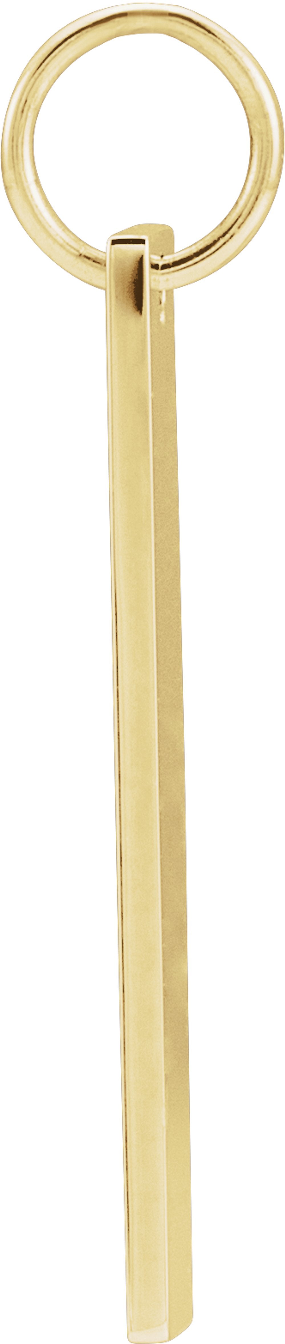 14K Yellow Gold 20x5 mm Engravable Bar Charm/Pendant