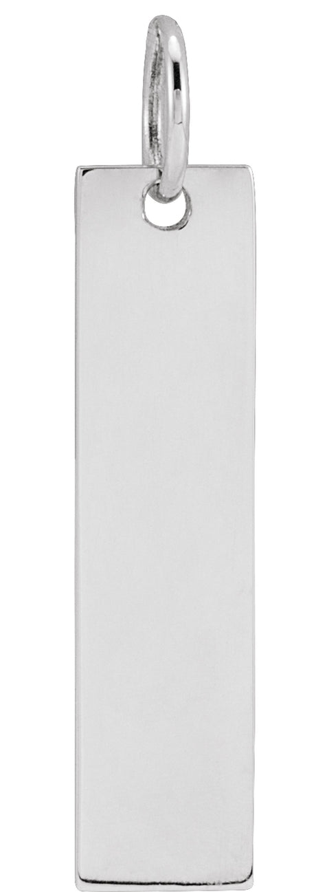 Sterling Silver 20x5 mm Engravable Bar Charm/Pendant