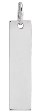 Sterling Silver 20x5 mm Engravable Bar Charm/Pendant