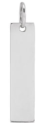 Sterling Silver 20x5 mm Engravable Bar Charm/Pendant