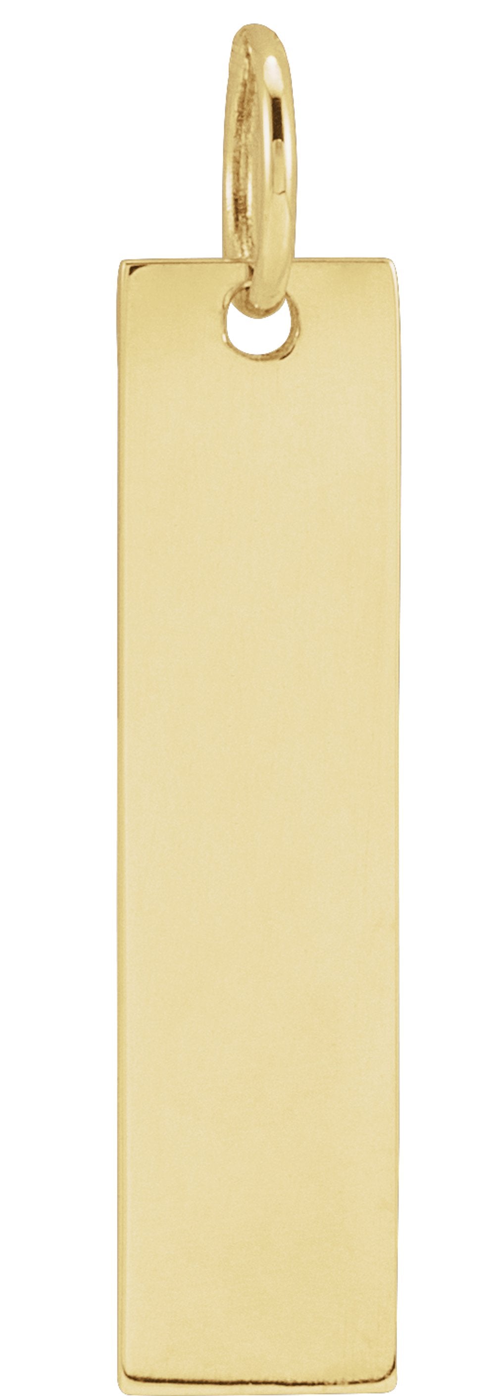 14K Yellow Gold 20x5 mm Engravable Bar Charm/Pendant