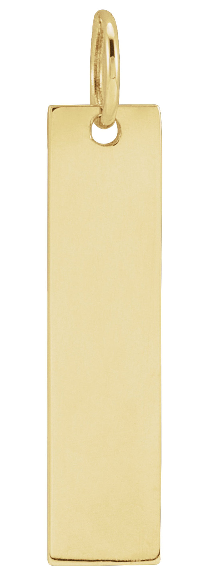 14K Yellow Gold 20x5 mm Engravable Bar Charm/Pendant