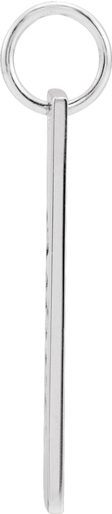 Sterling Silver 20x5 mm Engravable Bar Charm/Pendant