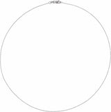 14K White Gold 1 mm Diamond-Cut Bead 7" Chain