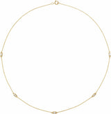 14K Yellow 1/3 CTW Natural Diamond 5-Station 18" Necklace