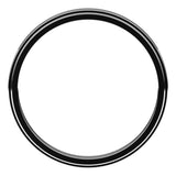 14K White Gold 2.5 mm Stepped-Edge Flat Band Size 5